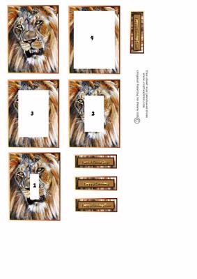 Lion Inverted Tunnel Pyramid Topper