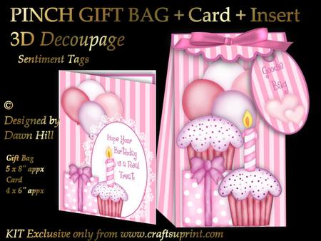 3D Pinch Bag + Card - Birthday Treats