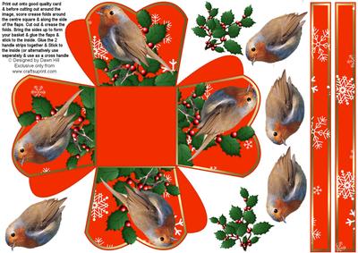 Christmas Treat Basket - When the Red Red Robin