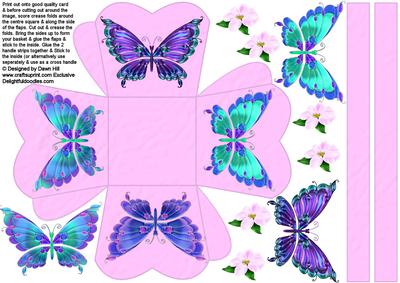 Treat Basket - Butterflies & Apple Blossom