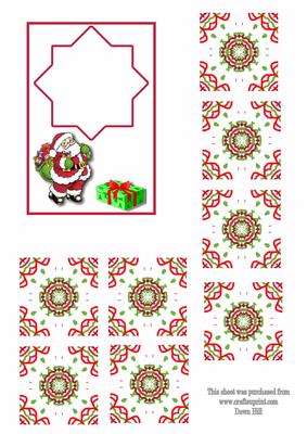 Christmas Teabag Topper Card Front