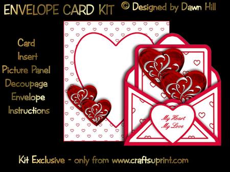 Envelope Card - Card Kit - My Heart My Love