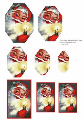 Happy Father Christmas Octagonal Pyramid
