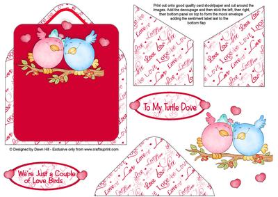 Mock Envelope Topper - Turtle Dove