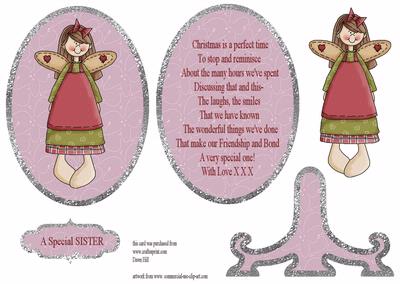 A Special Sister Christmas Plate Card