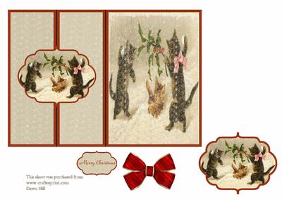 Christmas Kittens at Play