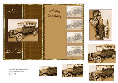 No 1 Dad Fold Back Card