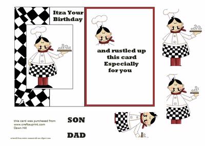 Itza Your Birthday Fold Back Card
