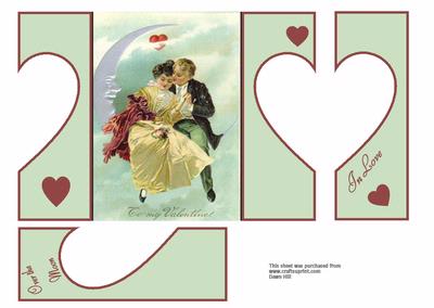Over the Moon - Heart Shape Gate Fold
