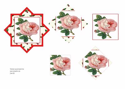 Christmas Rose Diamond and Square Pyramid Topper