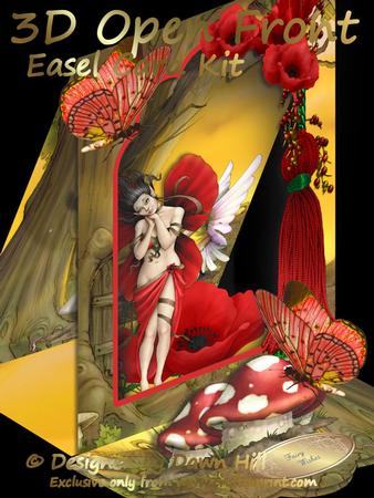 3D Open Front Easel Kit - Flower Fairies - Poppy