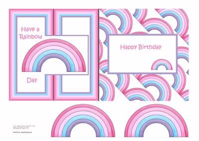 Have a Rainbow Day - Fold Back Card + Toppers