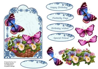 Scallop Arch Topper - Butterflies Bright