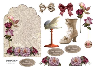 Scallop Arch Topper - Roses & Lace