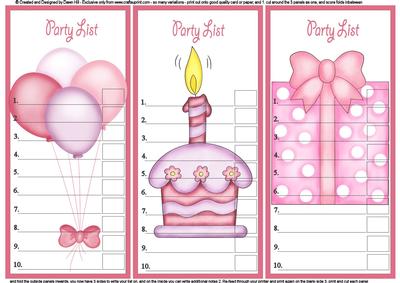 What a to Do - Party List / Girl