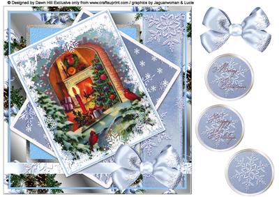 8 x 8" Topper - Christmas Window