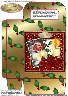 Large Gift Bag with Handles - a Childrens Santa