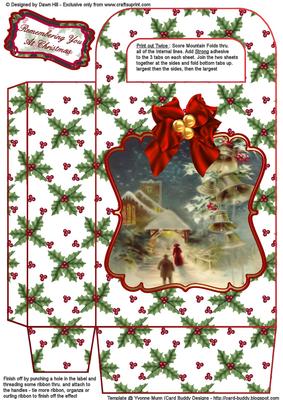 Large Gift Bag with Handles - Remembering You at Christmas