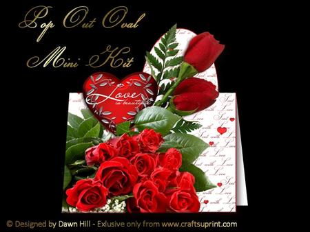 Pop Out Oval Mini Kit - Love is Beautiful