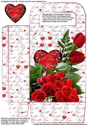 Large Gift Bag with Handles - Valentines - Love is Beautiful