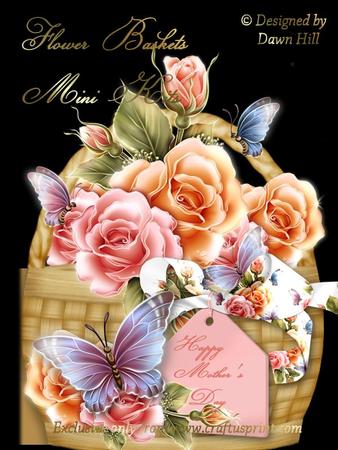 Flower Basket Mini Kit - Roses