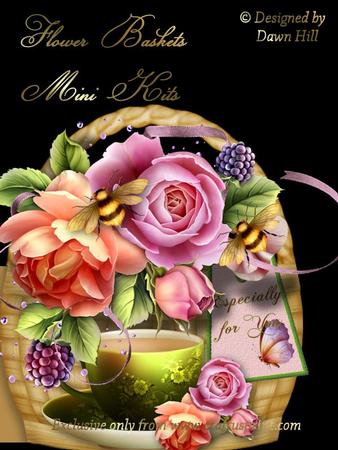 Flower Basket Mini Kit -tea Cup Roses 3