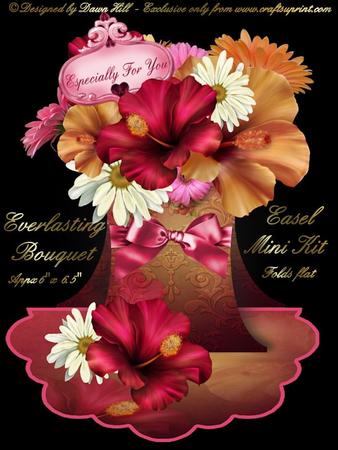 Everlasting Bouquet Easel - Hibiscus