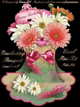 Everlasting Bouquet Easel - Gerbera