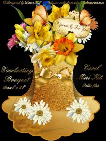 Everlasting Bouquet Easel - Daffodils