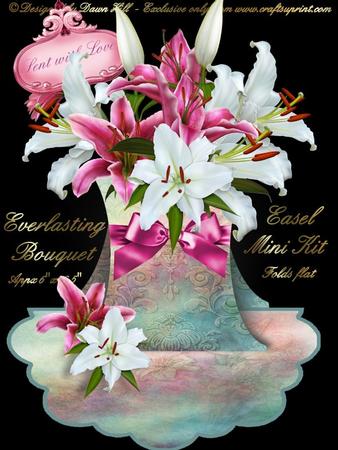 Everlasting Bouquet Easel - Lily