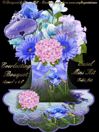 Everlasting Bouquet Easel - Singing the Blues