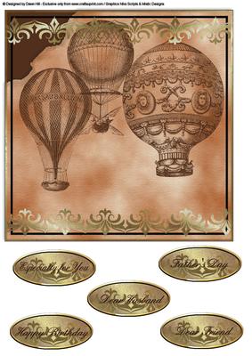 Vintage Male Card Fronts - Flight of Fantasy