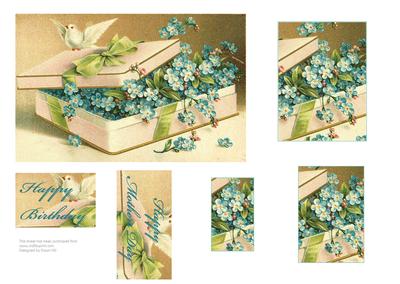 Box of Forget Me Nots - Side Pyramid Panel