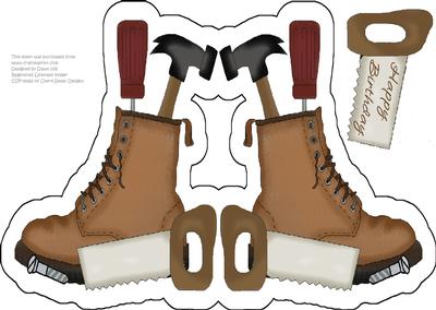 In His Shoes 2 - Large Shaped Card