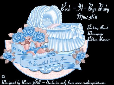 Rock-a-bye Baby (rocker) Mini Kit - Baby Boy