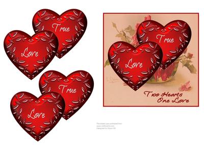 Two Hearts One Love - Valentine