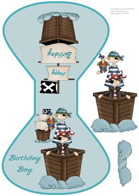 Pirate Ship - Wobble Card