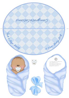 Rock a Bye Baby - Boy Wobble Card