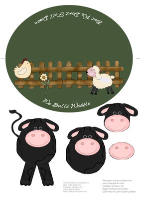 We Bulls Wobble - Male Wobble Card