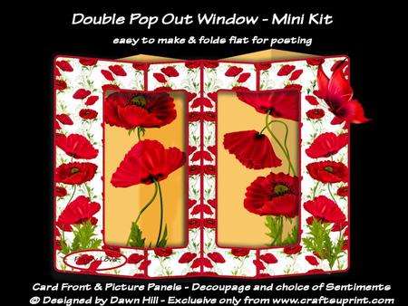 Double Window Pop Out Mini Kit - Poppy Love
