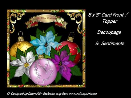 8 x 8" Card Front Mini Kit - May All Your Christmas's