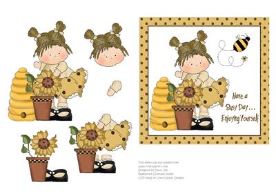 Have a Busy Day - Decoupage