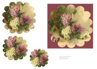 Lilacs Scallop Circle Pyramid Topper