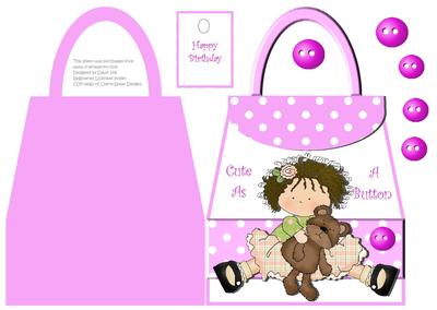 Cute as a Button - Girls Bag