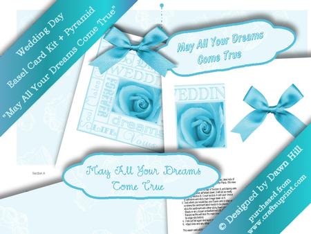 May All Your Dreams Come True - Easel - Wedding