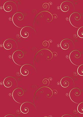 Deep Dusky Pink with Gold Filigree Backing Paper