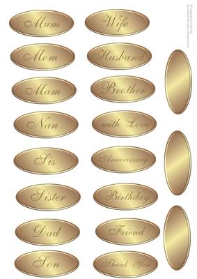 Elegant Bronze Sentiment Labels