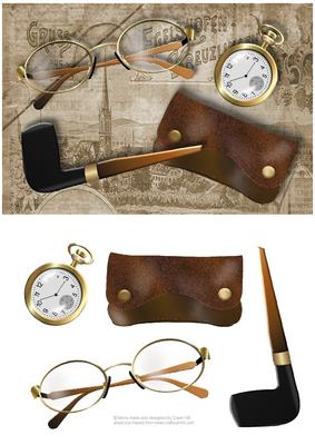 Put That in Your Pipe - Decoupage