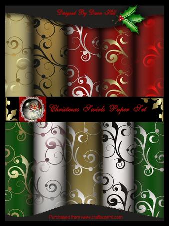 Christmas Swirls Paper Set