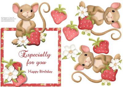 Adorable Mouse Shape Card
